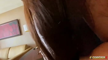 Johntronx horny asian girl gets fucked standing up from behind