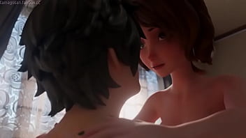 Aunt cass replaces gogo as a housewife for minato hakaru