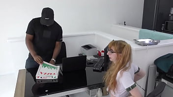 Pizza girl rose skies first bbc fucking
