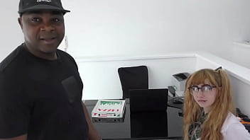 Pizza girl rose skies first bbc fucking