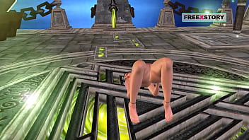 An animated 3d porn video of a beautiful girl giving several sexy poses then masturbating using corn