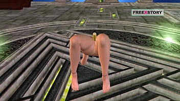 An animated 3d porn video of a beautiful girl giving several sexy poses then masturbating using corn