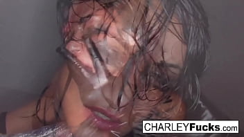 Busty babe gets wild