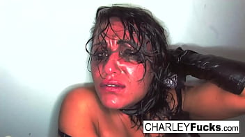 Busty babe gets wild