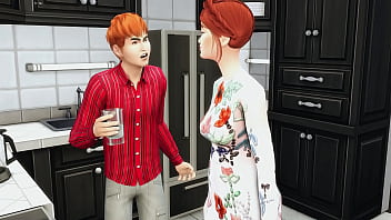 Free mature woman catches her stepson masturbating in his room and offers to help him by having sex with him