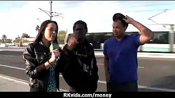 Desperate teen naked in public and fucks to pay rent 24