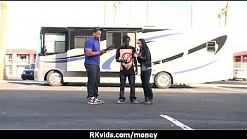 Desperate teen naked in public and fucks to pay rent 24