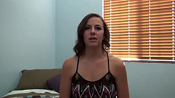 Summer rae sexy coed pov blowjob and huge cum facial