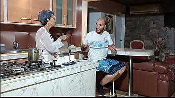 She only came to cook but ended up moaning in various places around the house stepsister