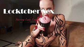 At least one inch was left so a little bit of intercourse is still possible #locktober #chastitykeyholder