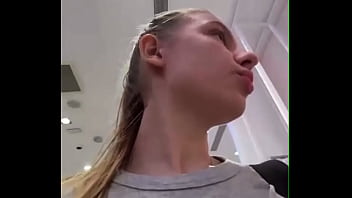 Big dick fucking tight pussy in changing room