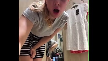 Big dick fucking tight pussy in changing room