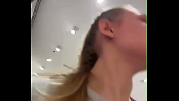 Big dick fucking tight pussy in changing room