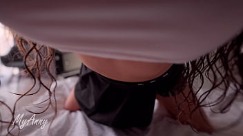 A curly haired model in sneakers gets a sweet creampie fetish shoes sneakers feet