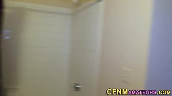 Kinky clothed babe tugs