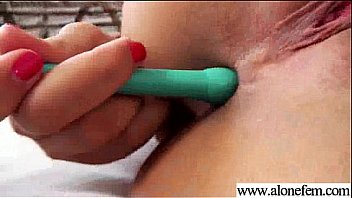 Naughty girl insert in her pussy all kinf of stuffs video 26