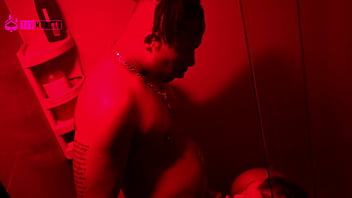 Girl enjoys big black cock in the shower