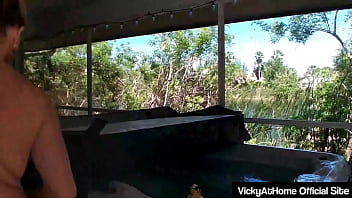 Blonde vicky vette takes off her bikini and rubs her pussy with a vibrator