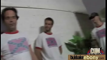 First time ebony with a group of white dicks 5