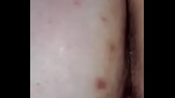 Toying her hairy vag