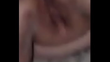 Toying her hairy vag