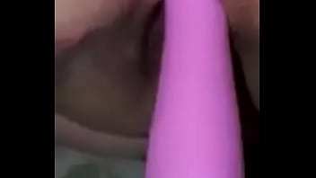 Toying her hairy vag