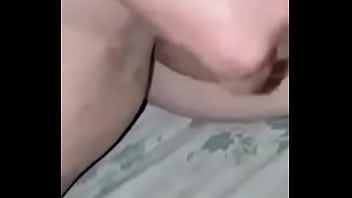 Toying her hairy vag