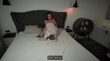 Why does step mom’s share bed jerk off end in hot creampie