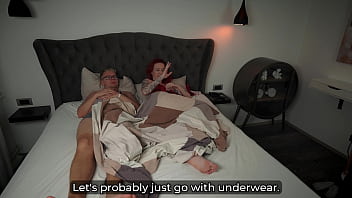 Why does step mom’s share bed jerk off end in hot creampie