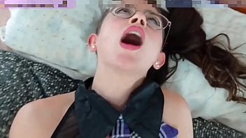 Cum on braces cosplay teen nerdy glasses blowjob fuck shana Cum on braces cosplay teen nerdy glasses blowjob fuck shana