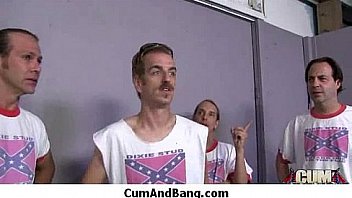 Extreme interracial gangbang sexy ebony hottie group sex 12