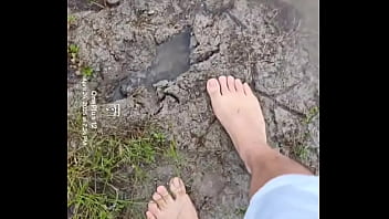 Bare feet playing in the mud Bare feet playing in the mud