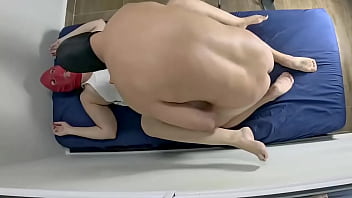 Pov husband and wife fucking at home on spoon position