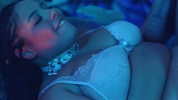 Lesbian foot & strap on play