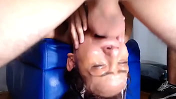 Sloppy hardcore deepthroat facial fuck destroyed latina