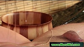 Japanese babe gives a full service nuru massage 06