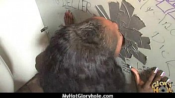 I sneak black bj as i fuck husband thrue gloryhole 19