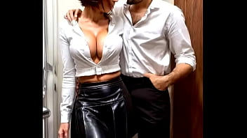 Busty Mature Milf In A Short Leather Skirt Has Her Husband Jerking And Cumming On Her In The Bathroom Ai Illustrated Leather Porn Dream thumbnail