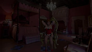 Mature gilf claus masturbates with a big vibrator to celebrate summer