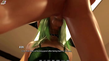 Taboo university #54 green haired feminist begs me to skull fuck her with my big white cock