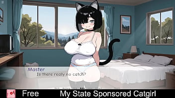 My state sponsored catgirl free game itchio visual novel game 2d adult anime cats cute eroge erotic hentai nsfw sci fi