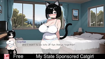 My state sponsored catgirl free game itchio visual novel game 2d adult anime cats cute eroge erotic hentai nsfw sci fi