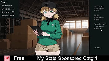 My state sponsored catgirl free game itchio visual novel game 2d adult anime cats cute eroge erotic hentai nsfw sci fi