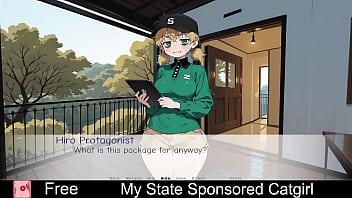 My state sponsored catgirl free game itchio visual novel game 2d adult anime cats cute eroge erotic hentai nsfw sci fi