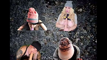 4 grunge chicks suck cocks together