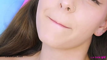 Alluring model naked close up