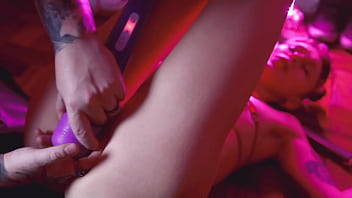 Hogtied foot for torment and orgasm