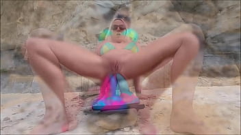 Sam zee get hard as a rock with huge toys in pussy ass