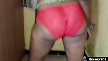 A horny nurse in red panties stripping and seducing her patient