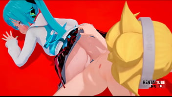 Vocaloid hentai len sex with miku
